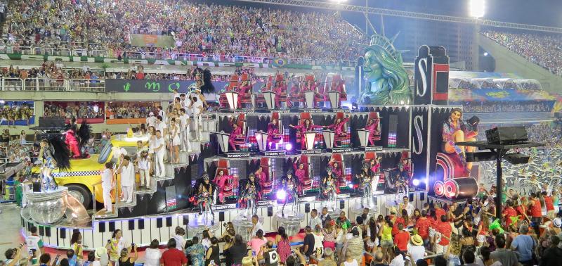 One of the samba-school floats we saw at the Sambadrome.